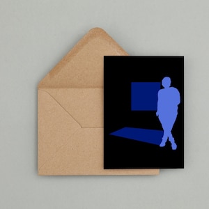 Biglietto d'auguri, Interno vuoto, Danza, Stampa artistica digitale, Biglietto per lui o lei, Illustrazione astratta, Grafica originale, Formato A6