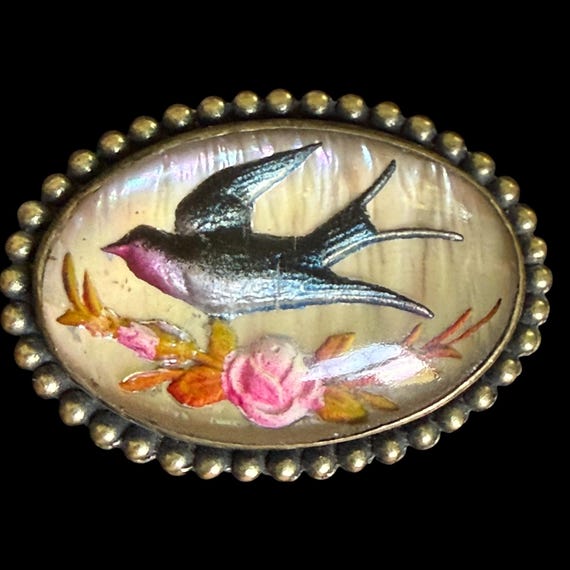 Antique Victorian mourning brooch