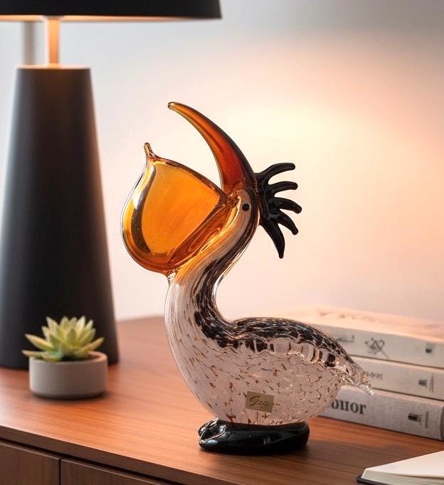 Vintage Glass Sculptures & Figurines - Etsy