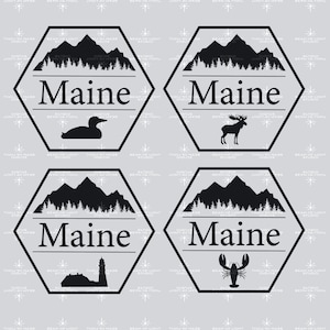 Diseño del estado de Maine SVG