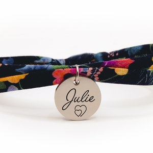 Personalized Bracelet with Engraved Name Medal Personalized Liberty Bracelet, Personalized Women&#39;s Bracelet, Mom Gift, Birth Gift