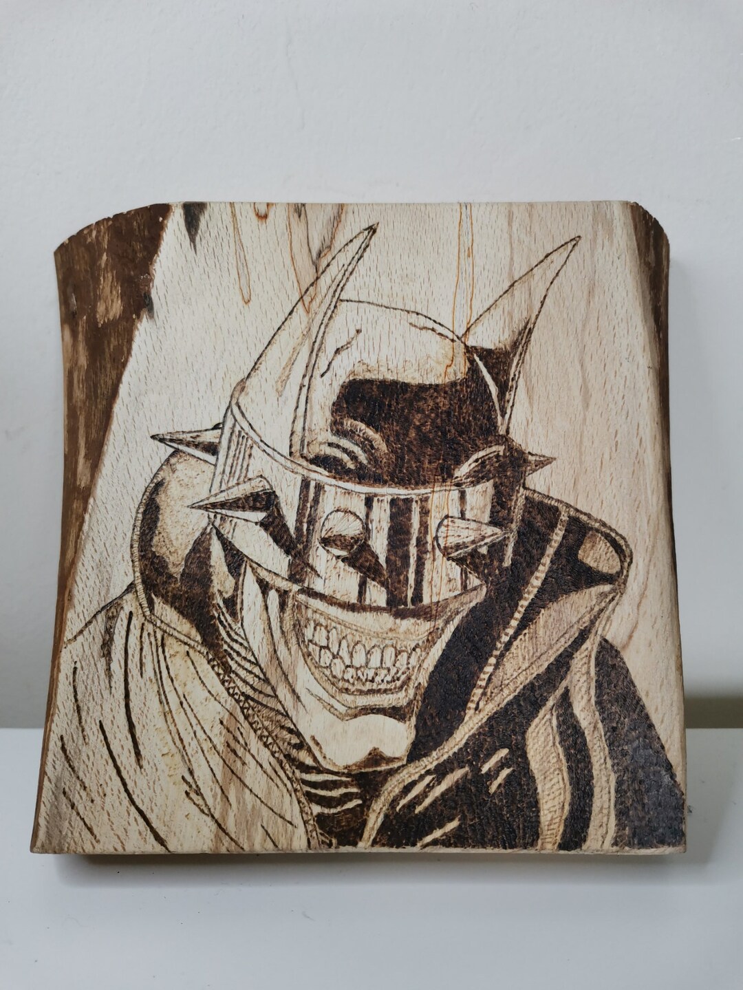 The Batman Who Laughs Pyrography Art Plaque Batman Joker Hand Burnt ...