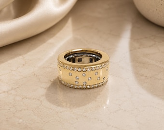 Oura Ring Gen 3/4 Starlight Pavé Jacket, Titanium Steel CZ Enhancer
