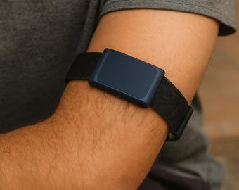 Amazfit Helio Arm or Ankle Band: Black Nylon Adjustable Strap