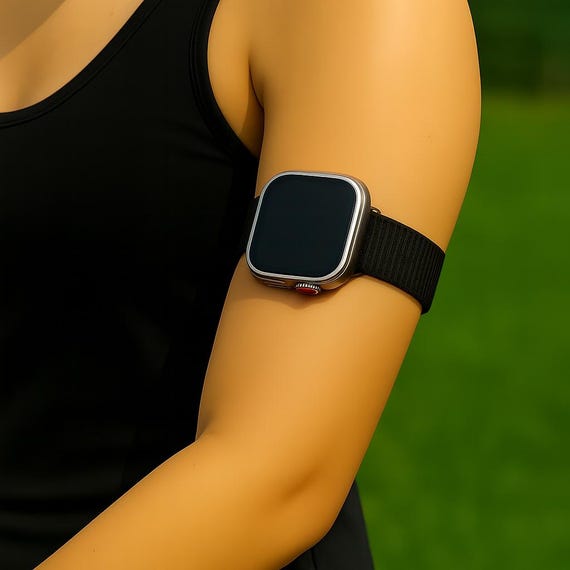 Apple Watch Ankle Strap – Adjustable Nylon Armband & Bicep Band for Fitness