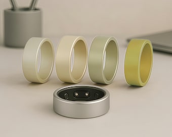 Vintage Gold Oura Ring Cover 2-Pack: TPU Protector, Gen 3/4, Sizes 6-10