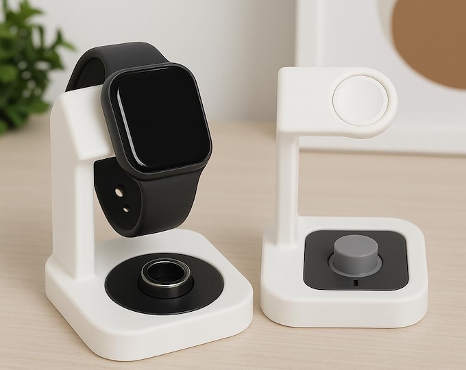 2-in-1 Apple Watch & Oura Ring Charger Stand: 3D Printed Dock