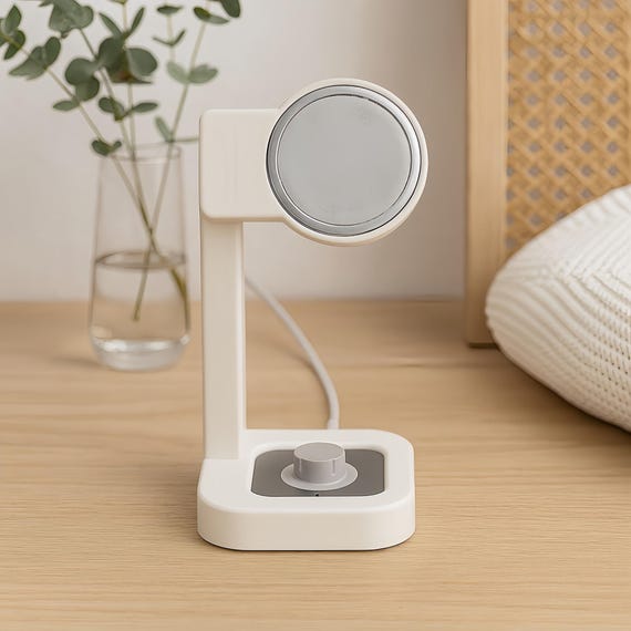 MagSafe iPhone and Oura Ring Charger Stand – Minimalist Dual Dock, 3D Printed Apple Organizer