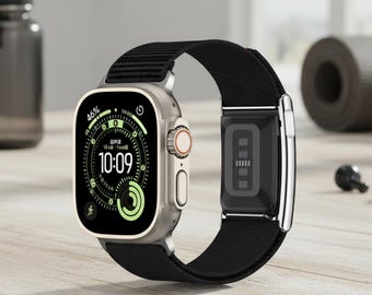 Hybrid Nylon Strap for WHOOP 5.0 + Apple Watch – Adjustable Metal Connectors, ECG-Compatible