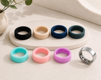 Silicone Ring Cover for Oura Ring 5, Colorful Protector for Daily Wear and Sports