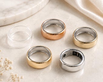 Oura Ring 5 Cover, Glossy TPU Case, 2-Pack Smart Ring Protector