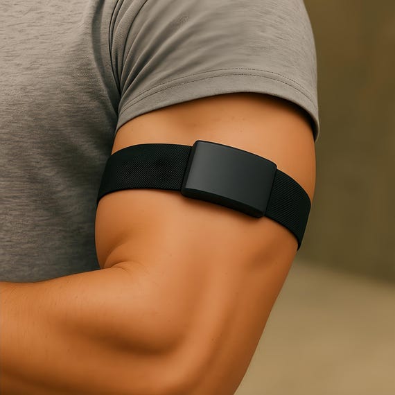 WHOOP 5.0 Strap with Case – Elastic Nylon Bicep or Wrist Band for Tracking