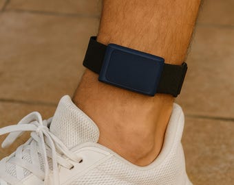 Amazfit Helio Ankle Band – Black Nylon Adjustable Strap (Also Fits Arm/Bicep)
