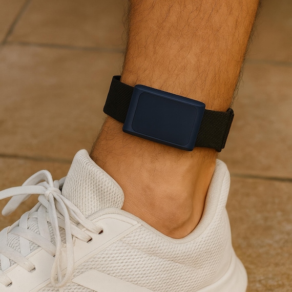 Amazfit Helio Ankle Band – Black Nylon Adjustable Strap (Also Fits Arm/Bicep)