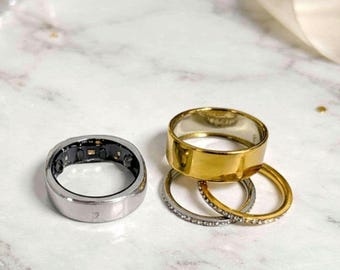 Oura Ring Slim Cover with 2mm Stackable Ring | Gen 3 & Gen 4 Compatible