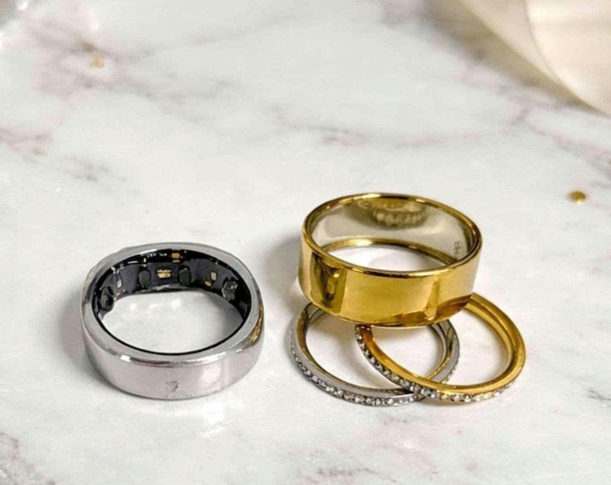 Oura Ring Slim TPU Cover with 2mm Stackable Ring for Gen 3 & Gen 4