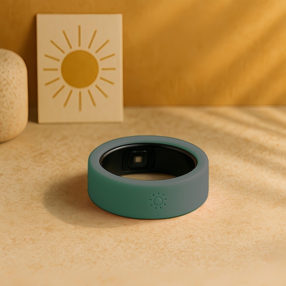 Sun Symbol Silicone Ring Cover 2-Pack: Oura Ring Gen 3/4 & Samsung Galaxy