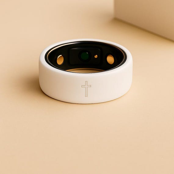 Oura Ring Gen 3/4 & Samsung Galaxy Ring Silicone Case | 2-Pack Thin Fit Cross Symbol, Soft Lightweight Smart Ring Cover