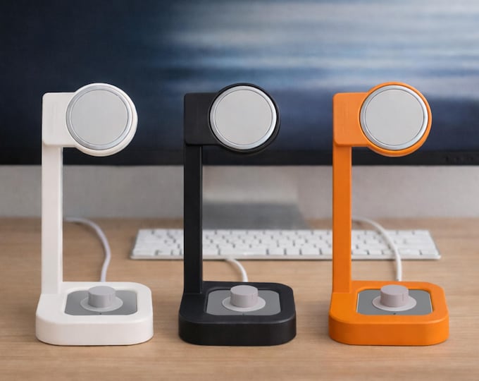 MagSafe iPhone and Oura Ring Charger Stand – Minimalist Dual Dock, 3D Printed Apple Organizer