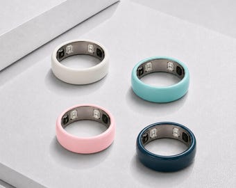Oura Ring Cover 2 Pack, Ceramic Palette Ring Protector, TPU Protective Cover Set