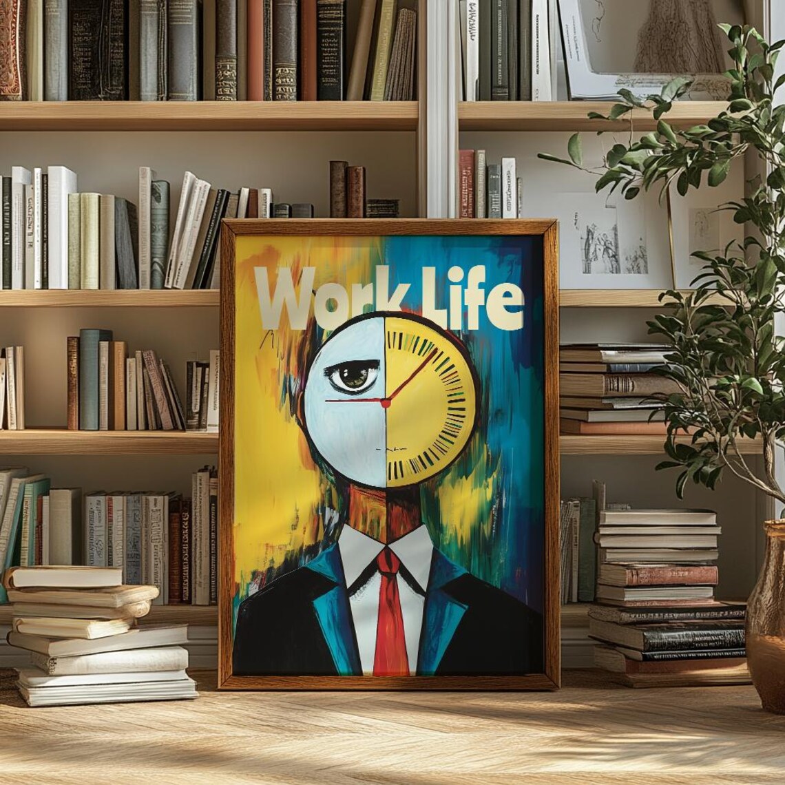 Work Life Balance Poster. Office Job. High Resolution PNG. POD Supplies ...