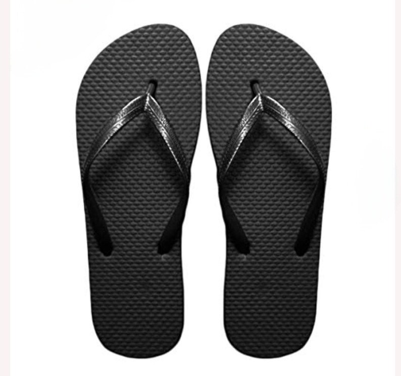 Flip flops for wedding guest Custom made so that no guest stops dancing on the dance floor Black