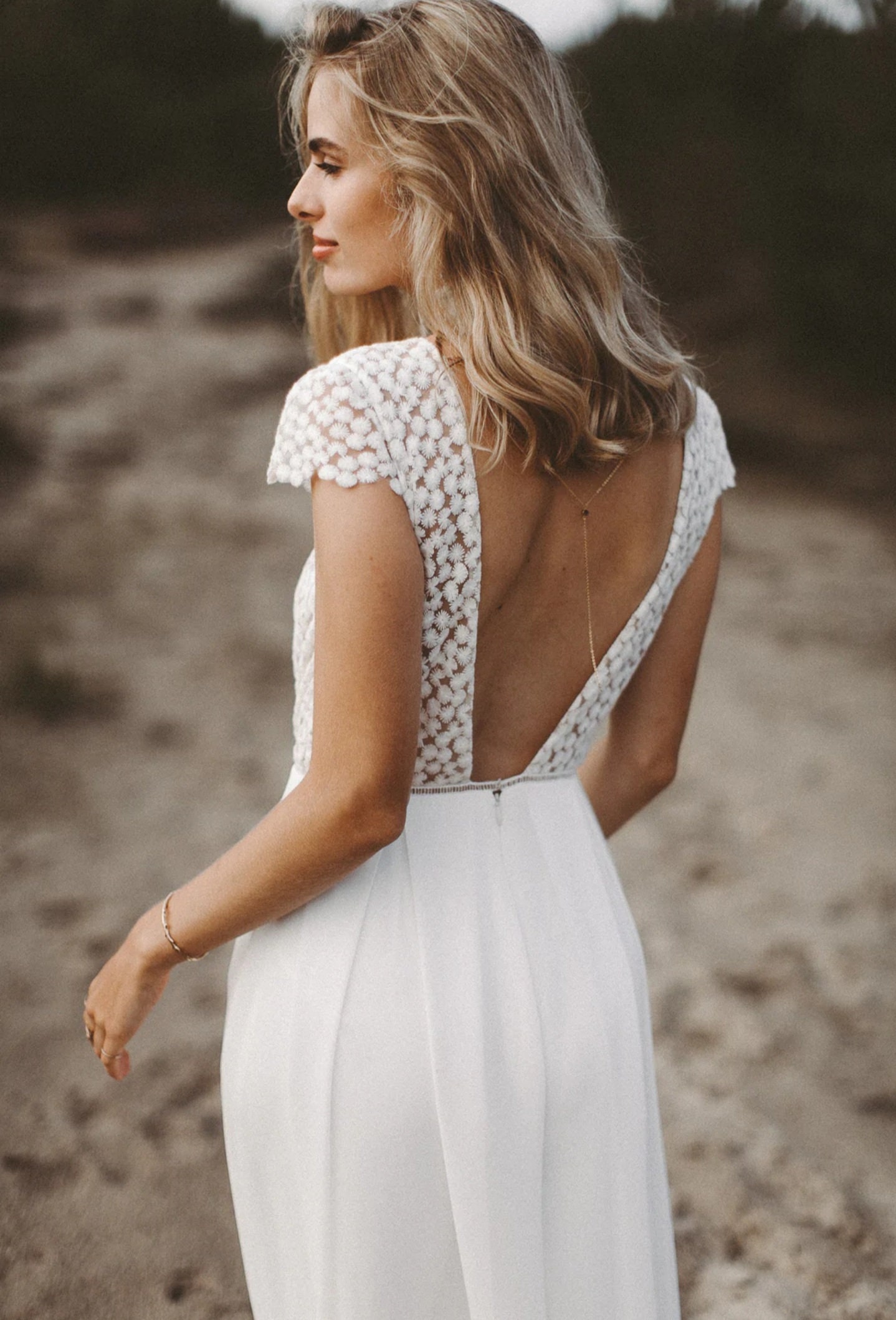 Boho V Neck Wedding Jumpsuit I.D 445 Etsy