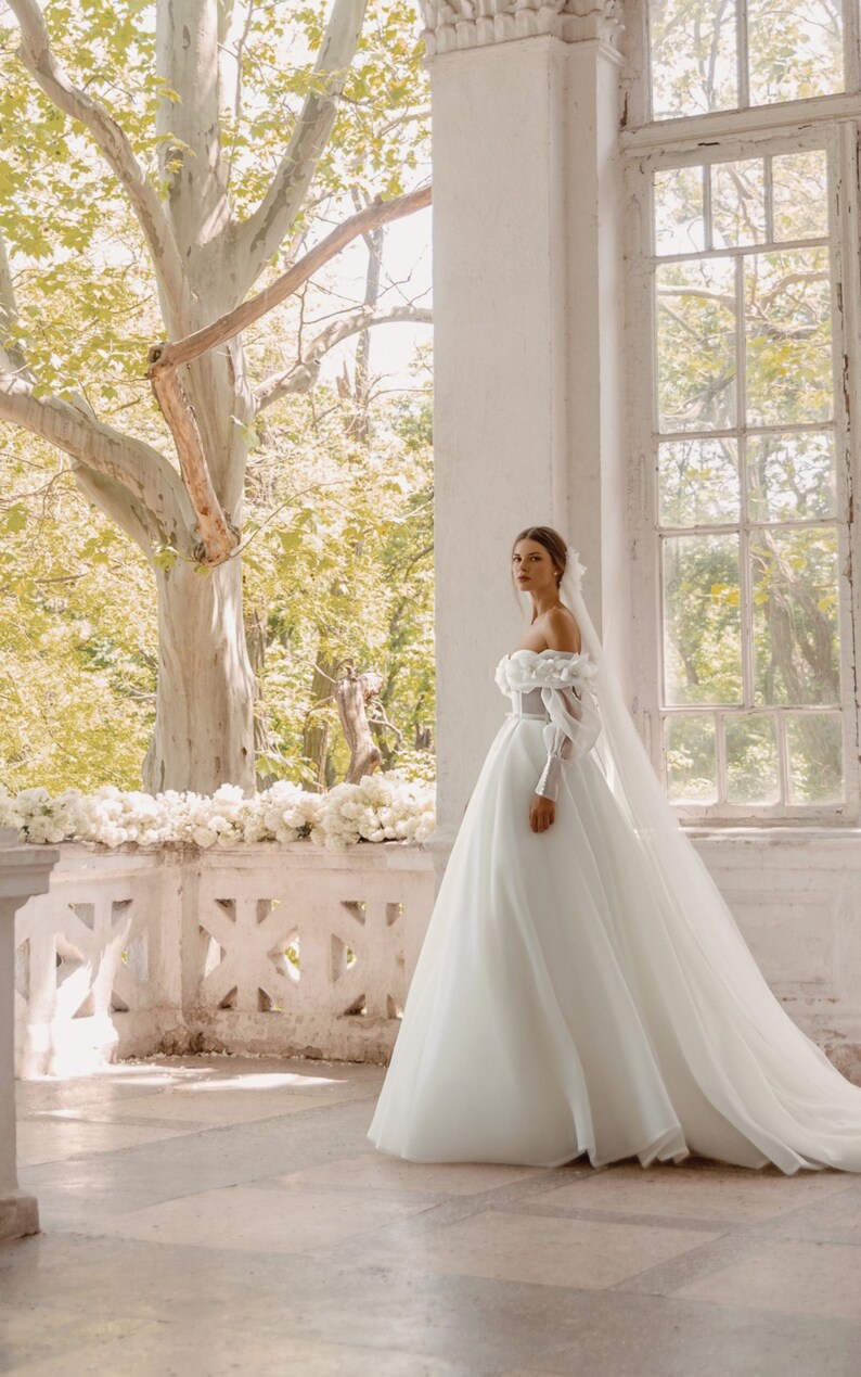 Puff Sleeve Wedding Dress I.D 415 Etsy