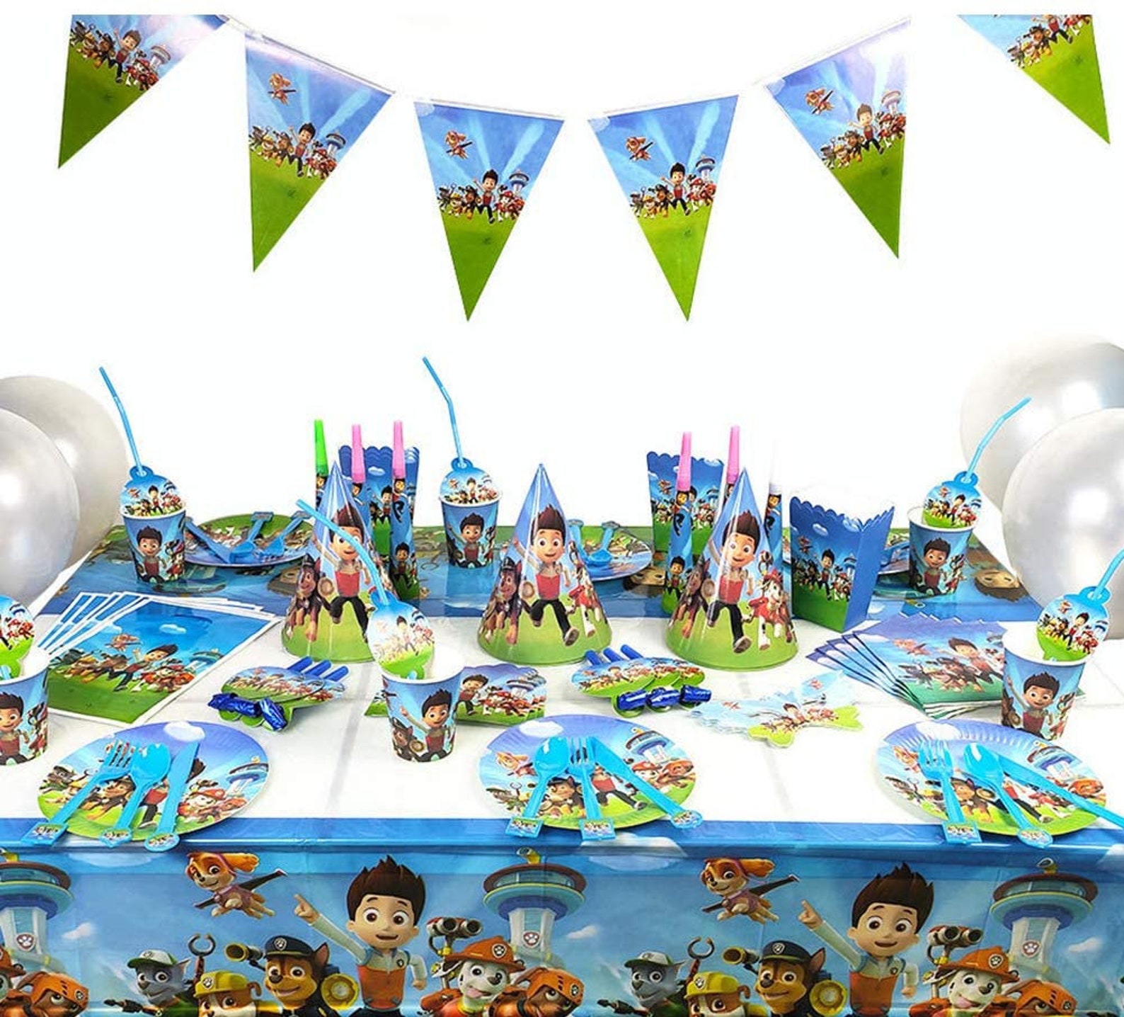 Paw birthday Party Supplies Set Birthday Decorations Etsy