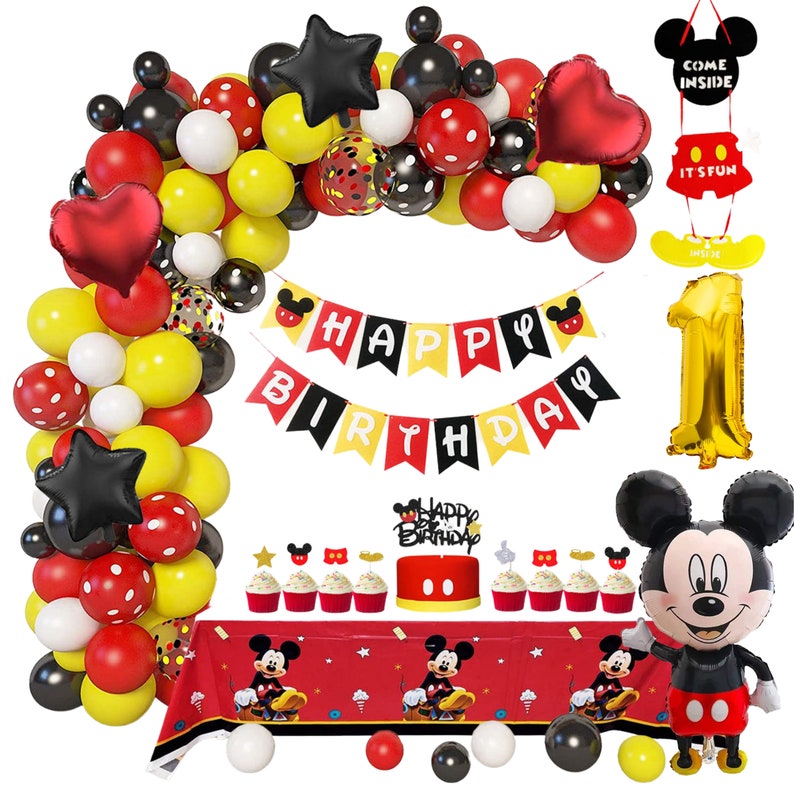 Mickey Mouse 1st Birthday Supplies
 Mickey Mouse 1st Birthday Party Supplies Decorations With Etsy
