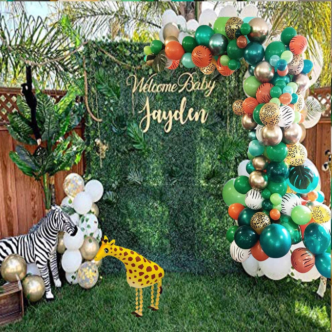 Jungle Safari Theme Party Balloon Garland Kit 151 Pack With Etsy
