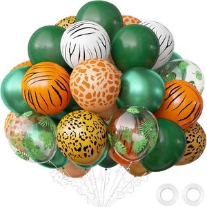 Jungle Safari Animal Print Balloons: Baby Shower Birthday Party Decor