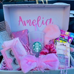 PINK STARBUCKS HAMPER | Luxury | pamper hamper | Gift  basket |  Birthday gift | Get well soon gift | Girls | Teen | For her | Daughter |