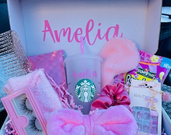 PINK STARBUCKS HAMPER | Luxury | pamper hamper | Gift  basket |  Birthday gift | Get well soon gift | Girls | Teen | For her | Daughter |