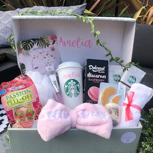 PERSONALISED STARBUCKS HAMPER, Luxury pamper, Gift basket, Get well soon,  Birthday gift, Present, Girls, Christmas, Coffee ,mothers day