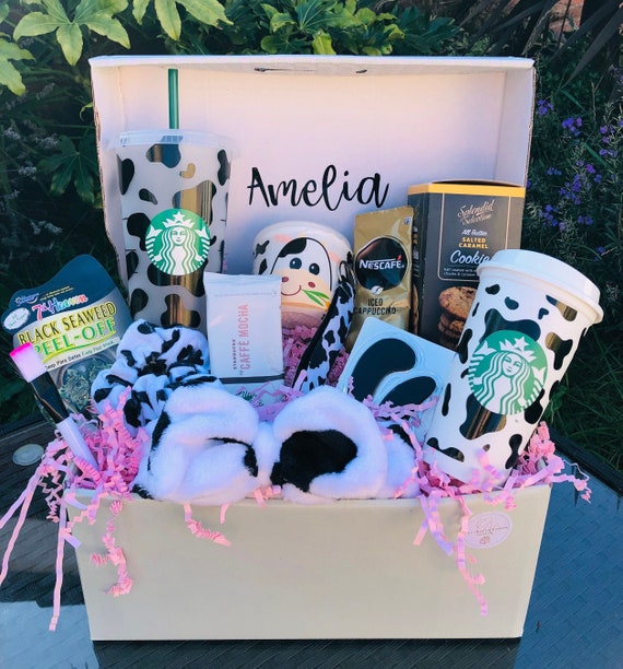 COW LOVER HAMPER, Starbucks, Luxury Pamper, Cold Cup, Gift Basket
