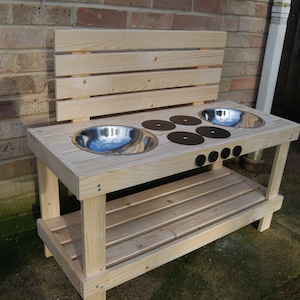 Mud kitchen with cooker hob and backsplash ,fully assembled free shipping cheapest on etsy