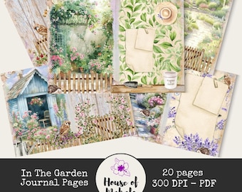 Garden Junk Journal Kit: Printable Gardening Papers (Digital Download)