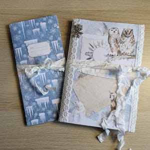Handmade Ephemera Folio For Junk Journals (Winter Themed) | Winter Journal | Winter Stationery