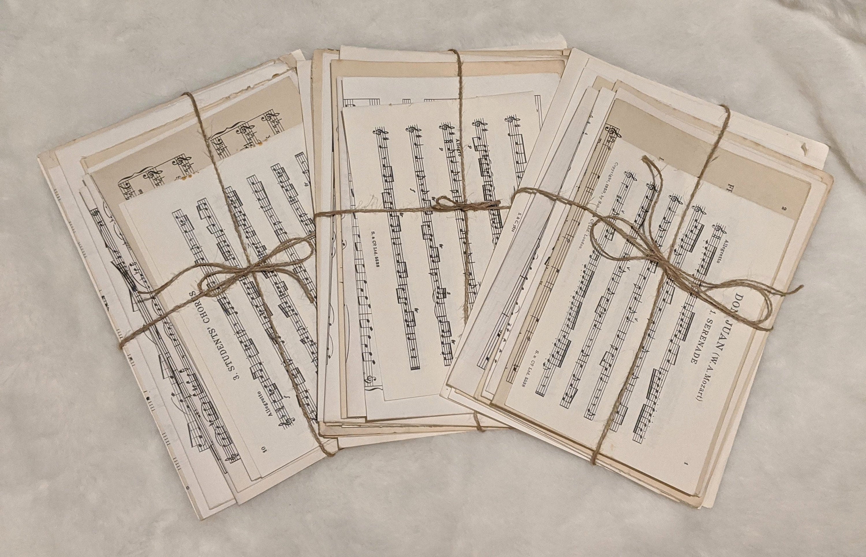 Vintage Sheet Music 20x Vintage Music Sheets Music Etsy UK