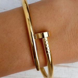 cartier nail bracelet etsy