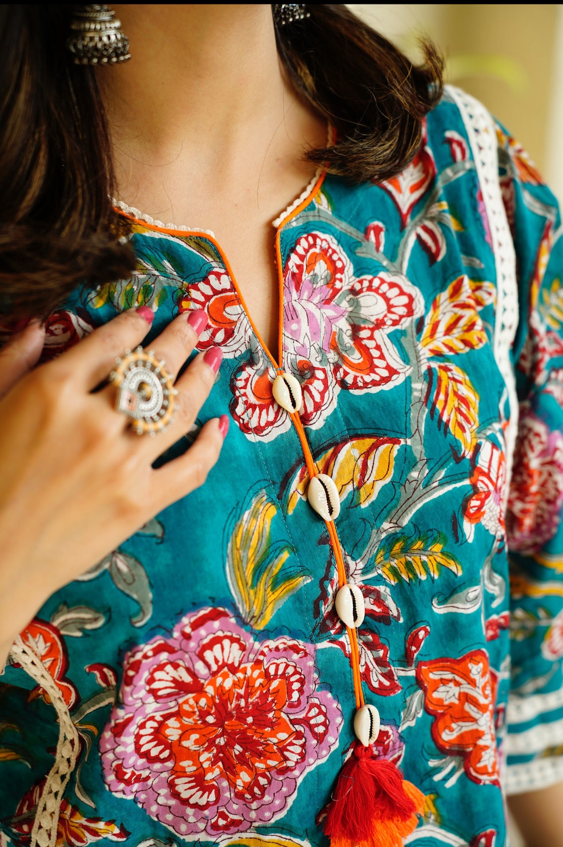 Hand Print Kurta and Pant