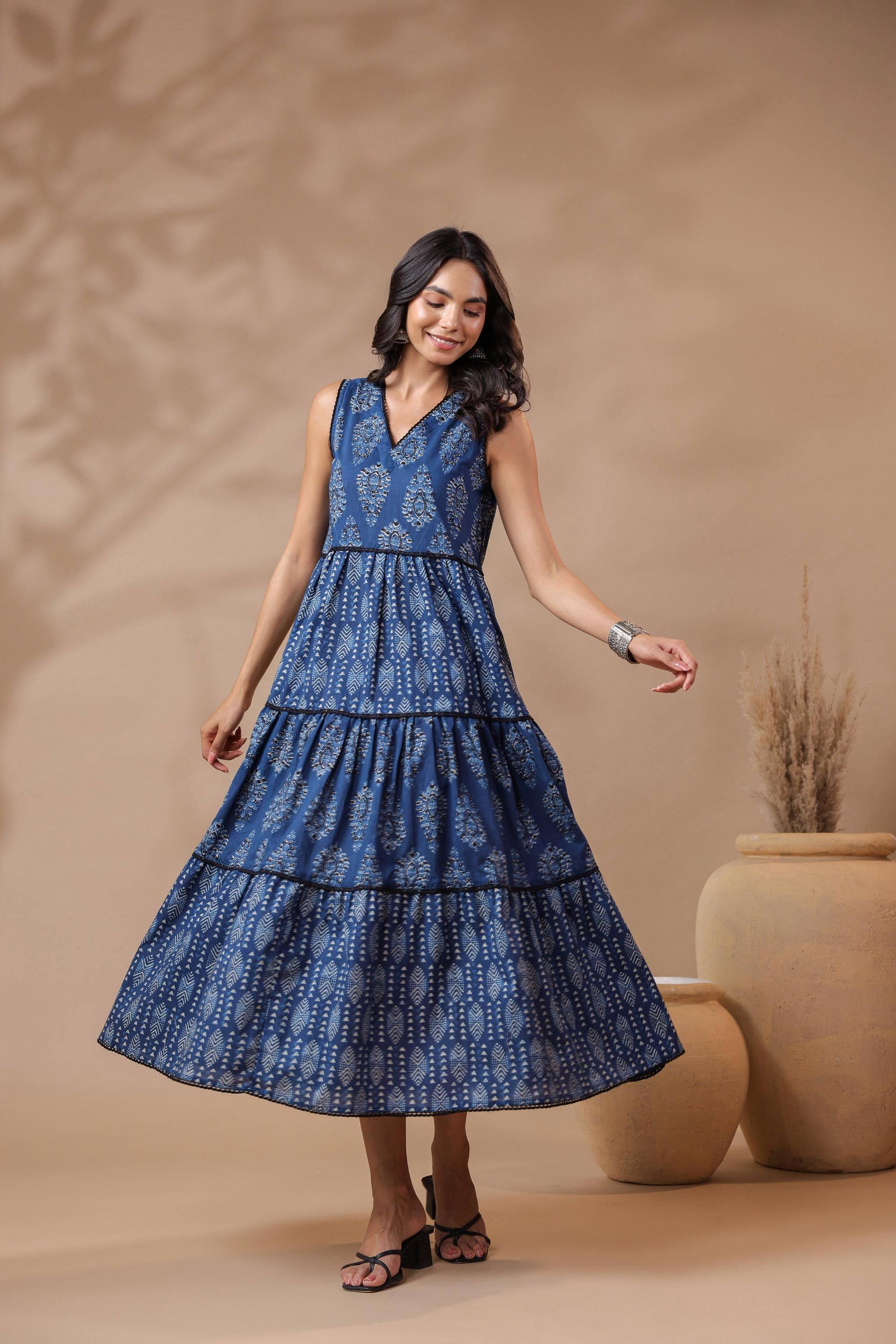 navy blue dress for baby girl Celebrity Inspired Denim Dress @spandana___somanna @myntra Comment down or  share this reel with me to receive product Link [ myntra vacation, saree,  outfit reel, party dress, work week, myntra haul, affordable, mynta main image 0