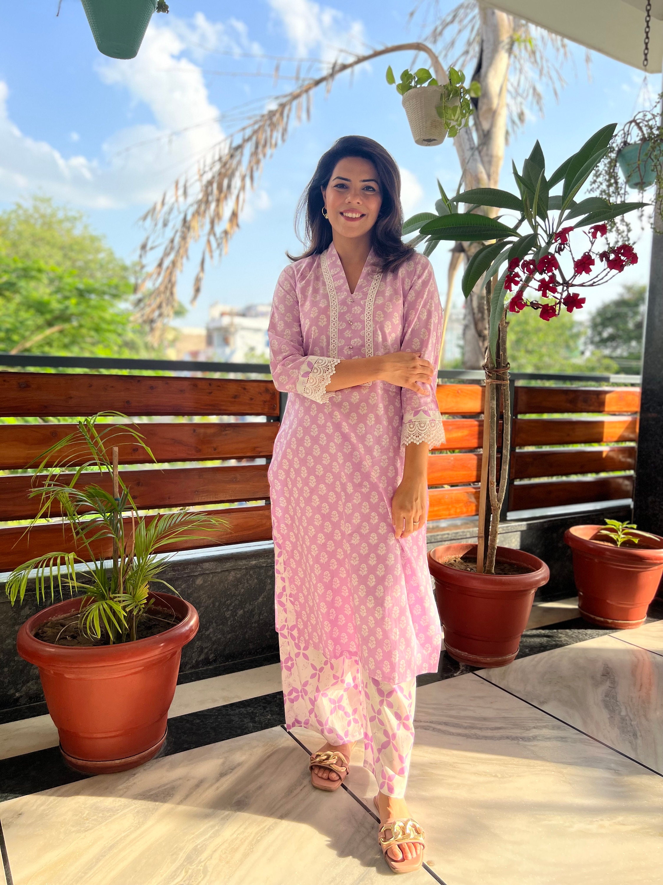 Kurti Palazzo Set Etsy UK