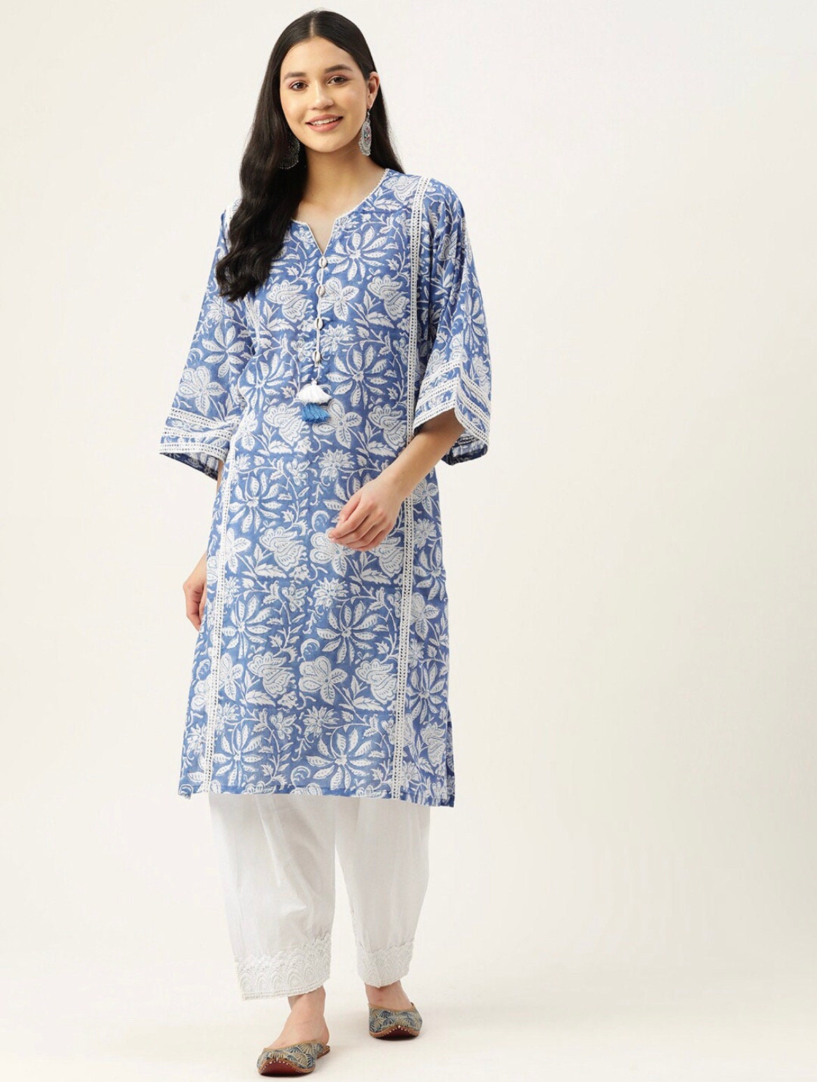 Hand Woven Hand Print Kurtis Online Shopping for Women at Low Prices