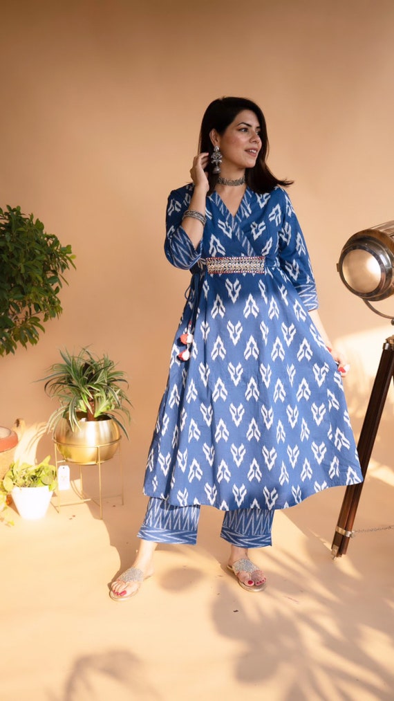 PPC/D1315* *LOOK STYLISH AND TRENDY IN OUR DISCHARGE INDIGO PRINT AALIYA  CUT MAXI DRESS PERFECT FOR CASUAL WEAR* *PARIDHAN BY PRERNA C... | Instagram
