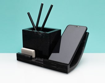 Exclusive Pen holder „Curve“, Desk Organizer, Phone stand, Pencil Holder