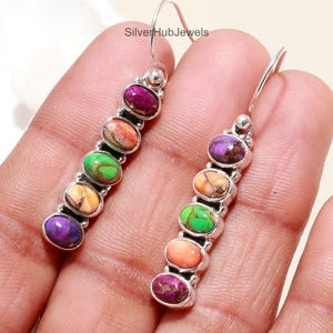 Earring Handmade, Turquoise jewelry, 925 Sterling Jewelry, Artisan Jewellery