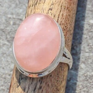 925 Sterling Silver, Natural Rose Quartz Ring, Handmade Jewelry, Gift For Her, Unique Ring