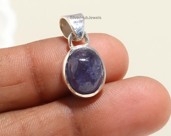 Rare Blue Sapphire Pendant, Blue Gemstone Pendant, Pendant, 925 Sterling Silver Jewelry, Wedding Anniversary Gift, Pendant For Mother